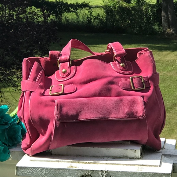 GAP Handbags - 🌸 GAP Cow Split Leather Bag Hot Pink